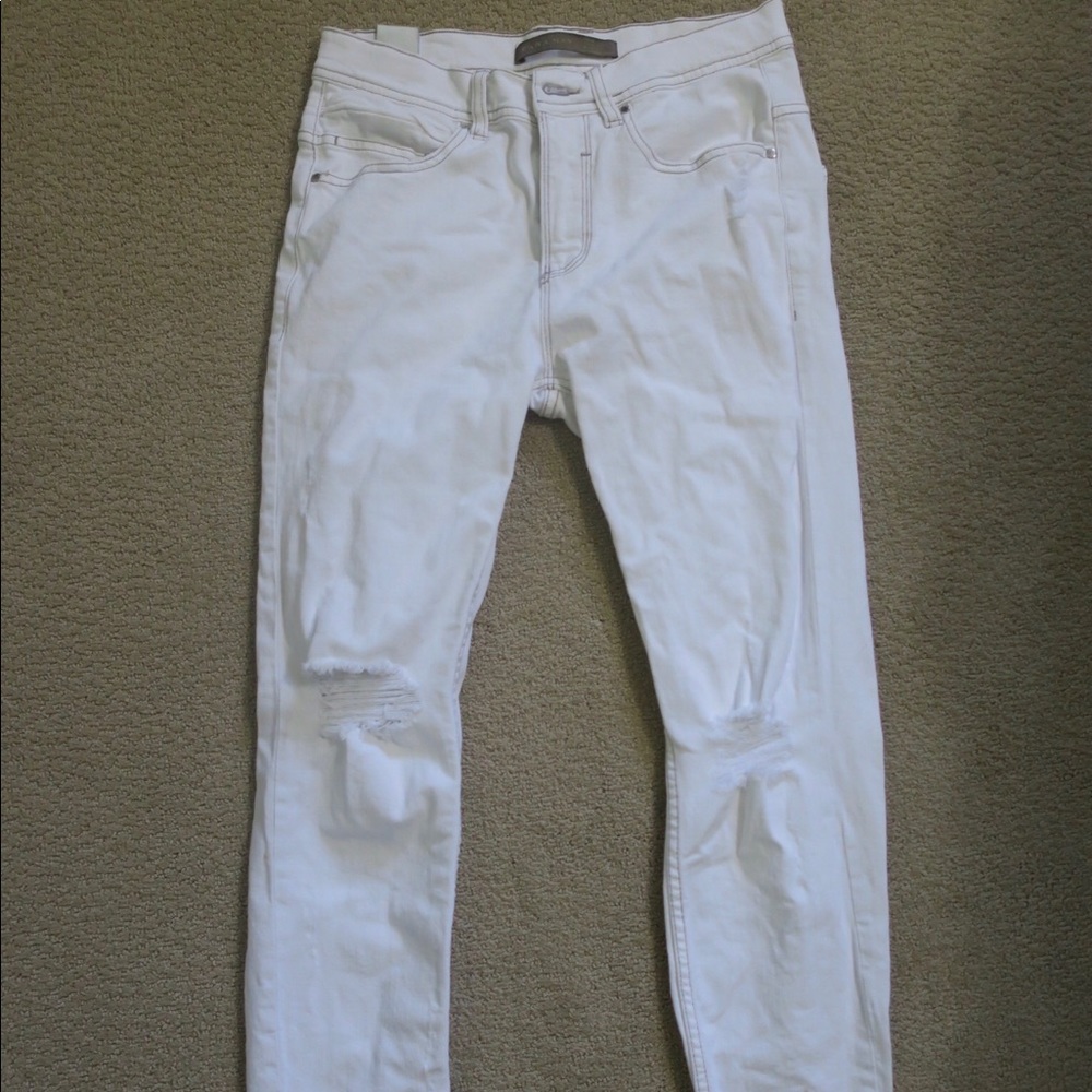 Zara man skinny white jeans